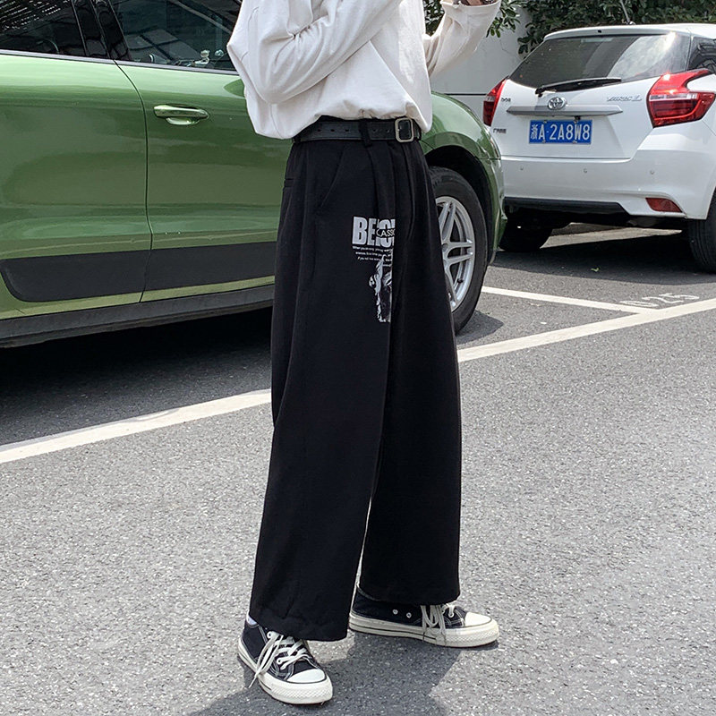 XZ304B-2-KZ503-B新款直筒休闲西裤印花加厚男士宽松垂感弹力,男装休闲裤,星座304A