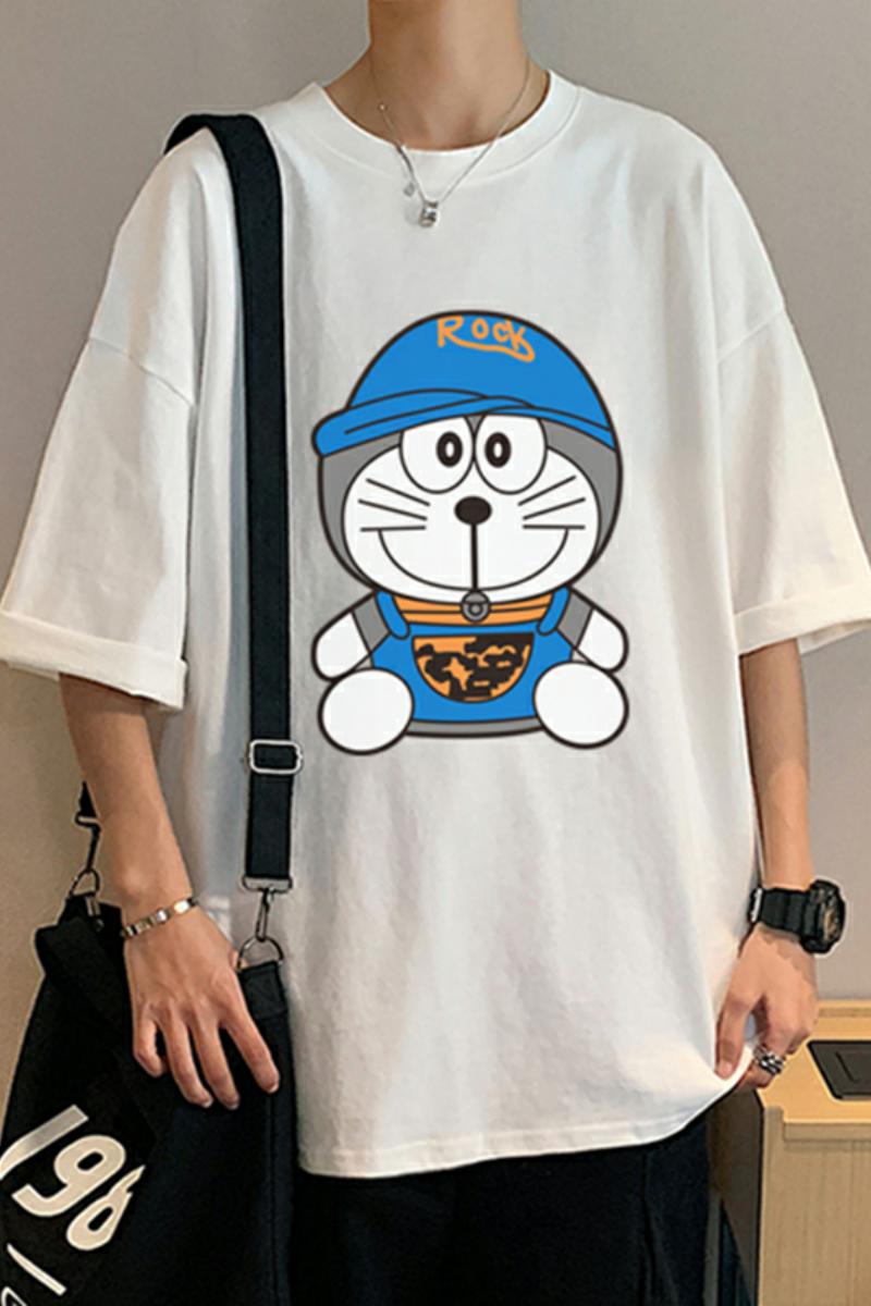 XZ304A-1-ST571CP25潮多啦A梦短袖t恤男夏季ins潮牌卡通动漫小,男装T恤,星座304A
