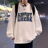 W535FP35新款宽松chic重磅休闲卫衣嘻哈套头圆领cityboy打底衣服，男装卫衣，星座304A
