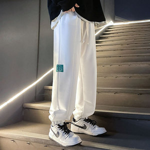 K863P45新款立体字母刺绣卫裤男休闲裤宽松运动束脚裤图片
