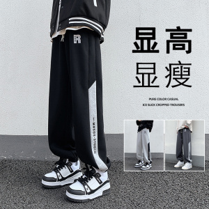 K893FP55加绒65新款直通束脚运动裤含棉微弹运动裤休闲裤长裤图片