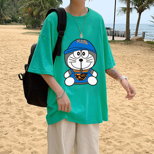 XZ304A-ST571AP25新款多啦A梦短袖t恤男ins潮流男装夏季纯棉潮流图片