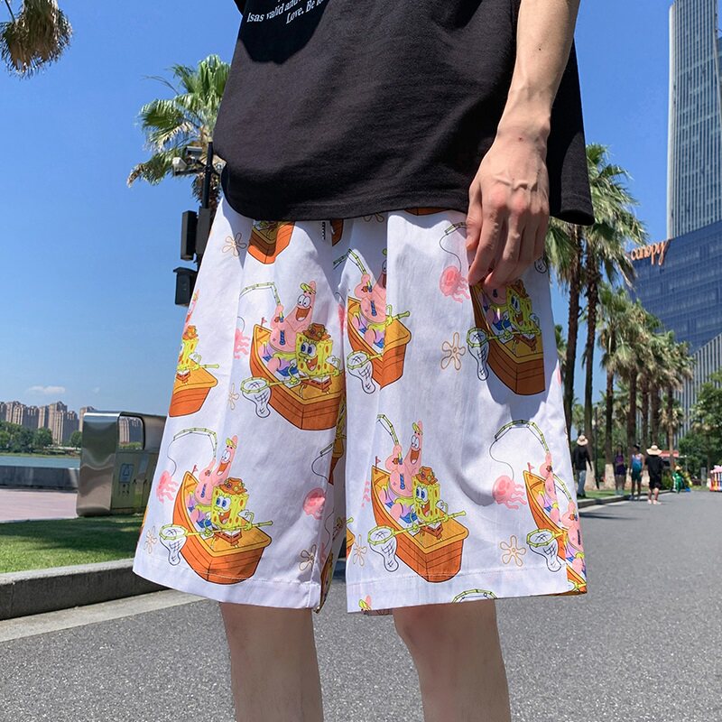 DK102FP26新款冰丝速干短裤oversize休闲宽松透气外穿运动沙滩裤,男装休闲裤,星座304A