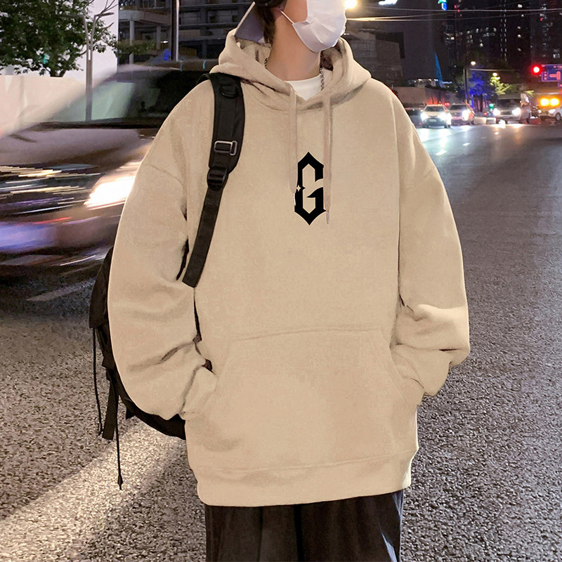 CM053KFP60秋冬纯棉连帽卫衣宽松高街情侣帽衫高街套头上衣,男装卫衣,星座304A