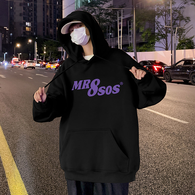 CM01FP60新款慵懒风复古纯棉连帽卫衣男帽衫宽松运动休闲外套,男装卫衣,星座304A