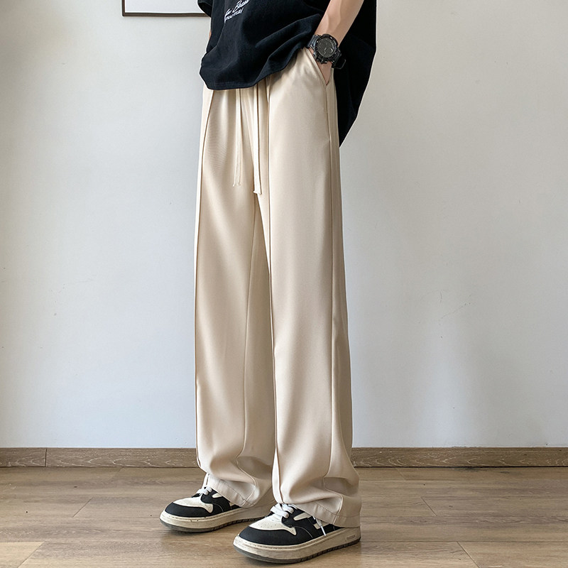 K881FP42新款垂感冰丝裤子薄款纯色西裤宽松休闲速干休闲裤图片