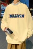 W507DP35冬季字母印花美式圆领卫衣男宽松套头秋季长袖上衣小众，男装卫衣，星座304A
