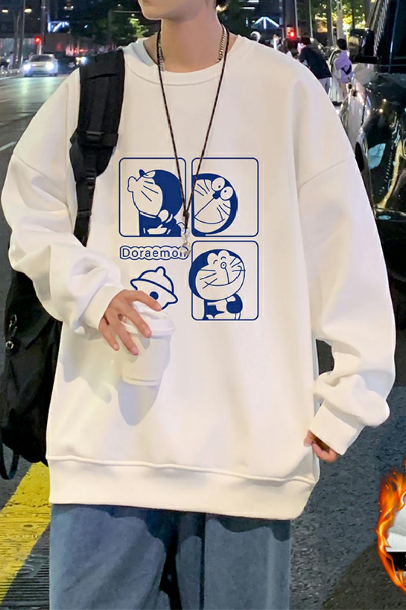 W333C加绒45新品卫衣男加绒加厚内搭打底衫长袖外套蓝胖子,男装卫衣,星座304A