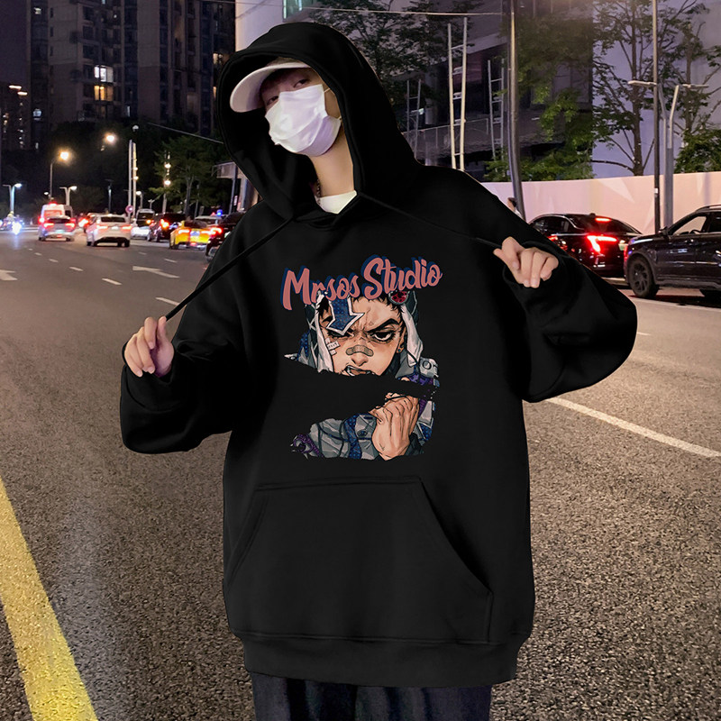 M020FP60新款连帽重磅卫衣男宽松上衣外套运动休闲帽衫,男装卫衣,星座304A