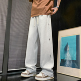 K901FP48新款街潮流裤子男宽松直筒工装休闲美式vibe运动长裤，男装休闲裤，星座304A
