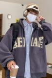 H176加绒D新品小众加绒卫衣男潮牌宽松连帽外套男装，男装卫衣，星座304A