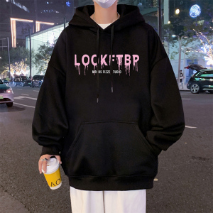 CM059加绒FP65新款纯棉宽松加厚加绒卫衣休闲高街情侣连帽外套图片