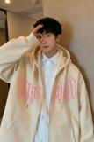 H179加绒CP75新品加绒卫衣外套男60%棉连帽高街美式潮流加厚夹克，男装卫衣，星座304A