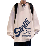 W519FP35加绒45新款圆领卫衣宽松长袖打底衫休闲套头内搭上衣服，男装卫衣，星座304A