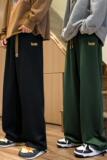 D新品裤子男士小众宽松直筒阔腿运动vibe风复古高街，男装休闲裤，星座304A