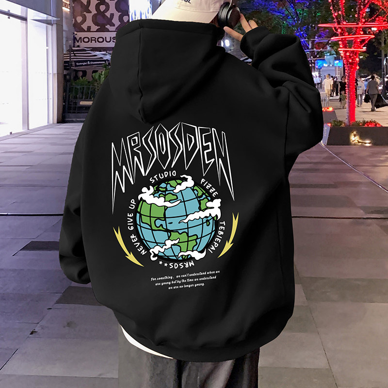 CM02FP60新款100%纯棉卫衣重磅连帽宽松套头上衣休闲外套,男装卫衣,星座304A