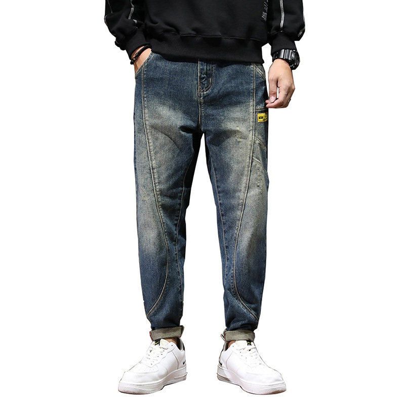 XZ304B-2-KZ0231-CP65秋冬复古蓝牛仔小哈伦裤小脚牛仔裤休闲,男装牛仔裤,星座304A