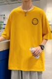 XZ304A-ST596AP25港风笑脸男士短袖t恤夏季新款ins潮牌简约潮流，男装T恤，星座304A