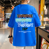 XZ304A-T601C港风醒狮夏季短袖t恤新款男纯棉半袖青年潮，男装T恤，星座304A