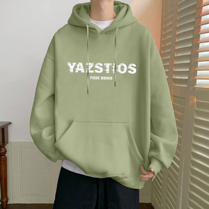 M007加绒CP55新品连帽卫衣男加厚帽衫oversize男生加绒潮流外套图片