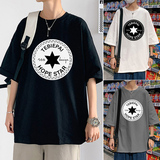 XZ304A-ST313P25新款港风t恤男夏季新款短袖潮牌宽松半袖潮流，男装T恤，星座304A