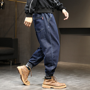 XZ304B-2A新品宽松休闲男士牛仔裤大码哈伦裤休闲裤日系图片