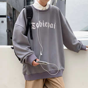 A602DP48冬季套头圆领打底衫高街衣服oversize男士卫衣图片