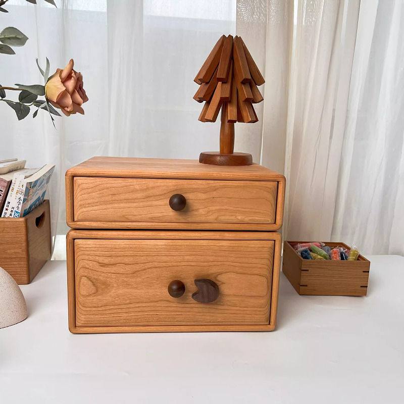 榫卯接受，全实木，桌面收纳