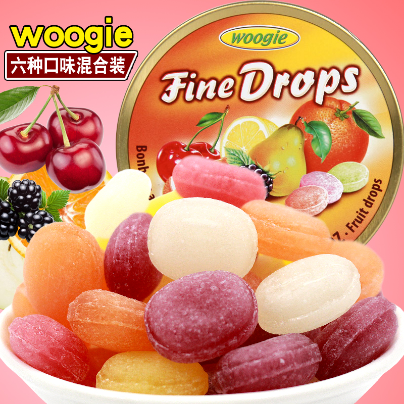 德国进口Woogie牌水果糖果200g 铁盒装什锦味喜糖硬糖圣诞糖果在类目 零食/坚果/特产, 糖果零食/果冻/布丁, 糖果中 - 来自Buy2taobao.com提供专业的淘宝代购服务