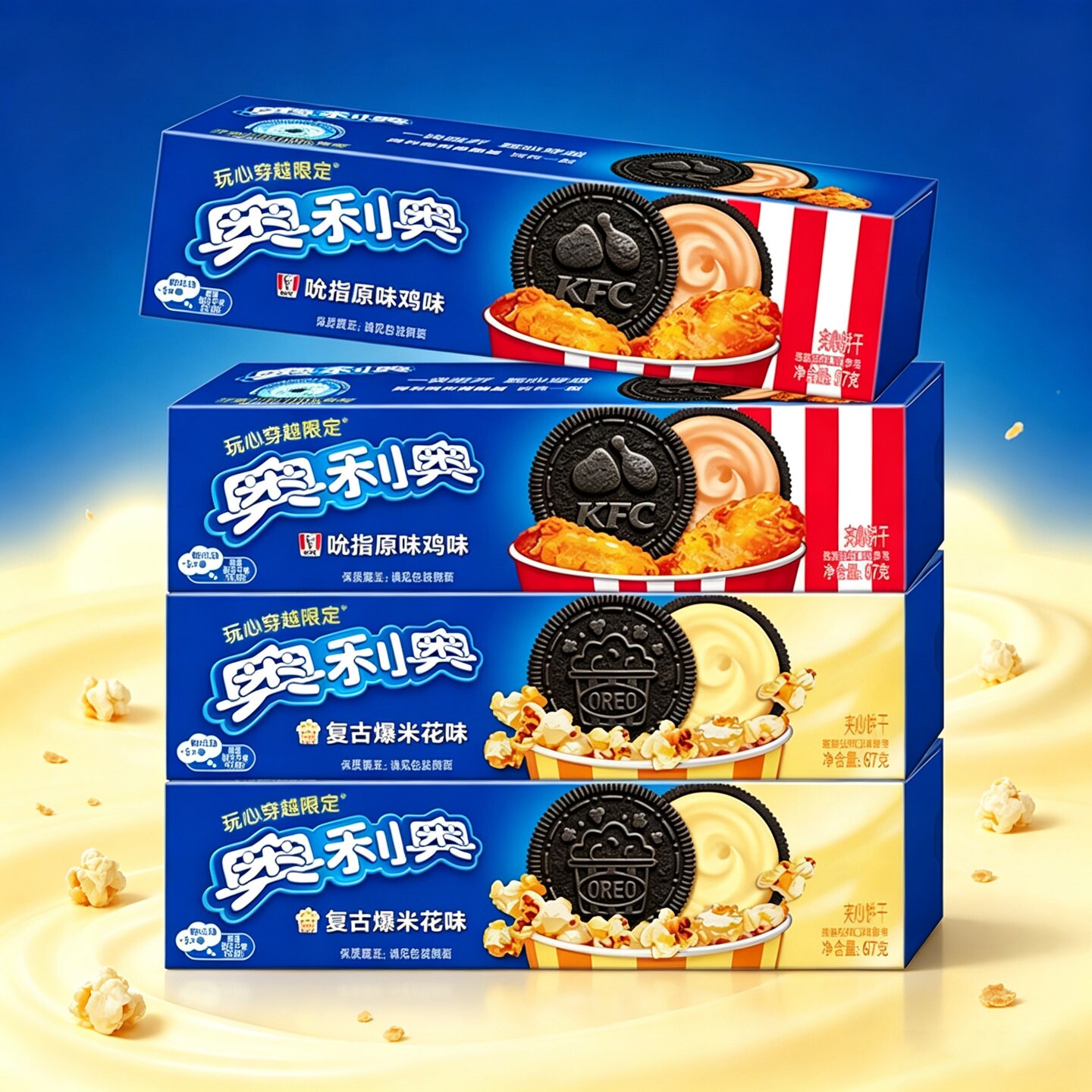 奥利奥夹心饼干季节限定吮指原味鸡复古爆米花味零食休闲小吃食品