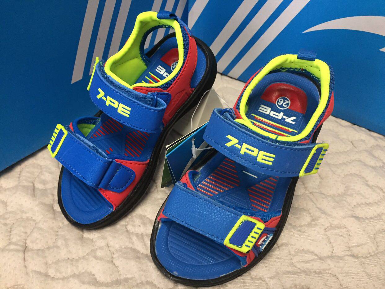 七波辉童鞋a26261沙滩鞋正品男童凉鞋夏季新款露趾休闲鞋