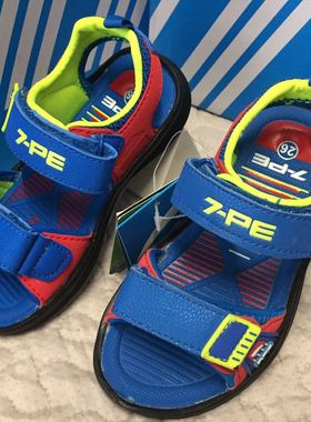 七波辉童鞋A26261沙滩鞋正品男童凉鞋夏季新款露趾休闲鞋