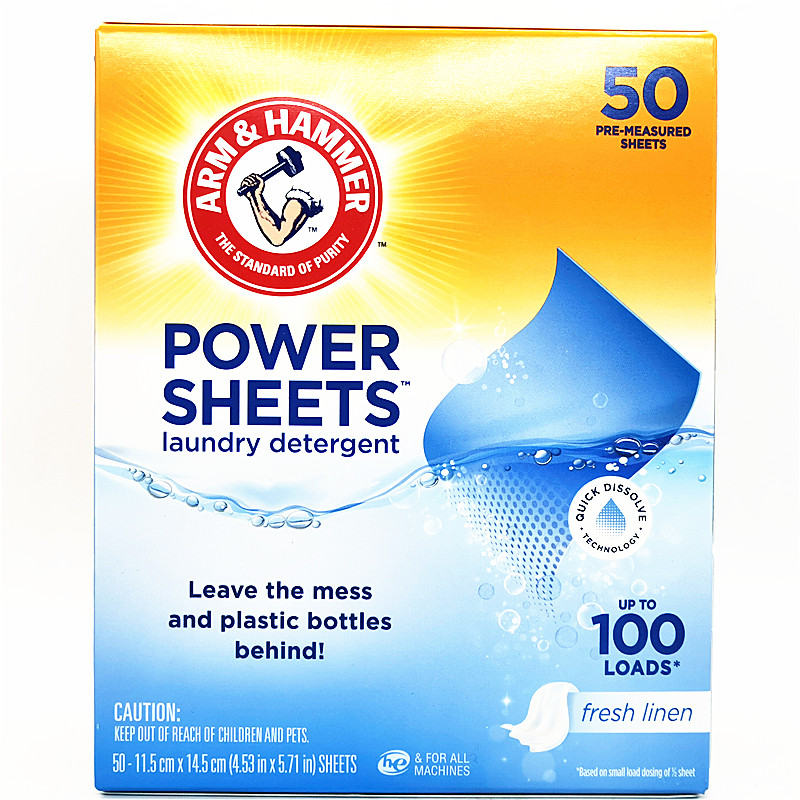 Arm&Hammer Power Sheets Laundry Detergent艾禾美清香型洗衣片