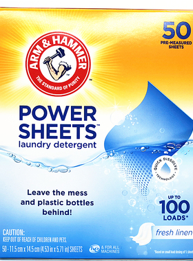 Arm&Hammer Power Sheets Laundry Detergent艾禾美清香型洗衣片
