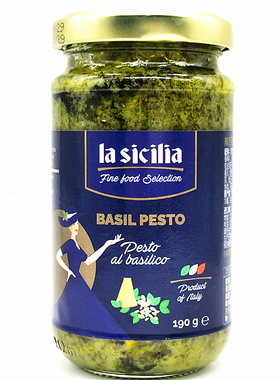 La Sicilia Basil Pesto Pasta Sauce辣西西里罗勒意面调味酱190g