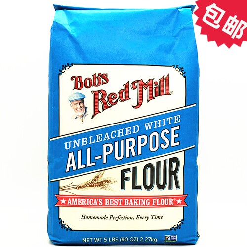 鲍勃红磨坊未漂白多用途中筋面粉