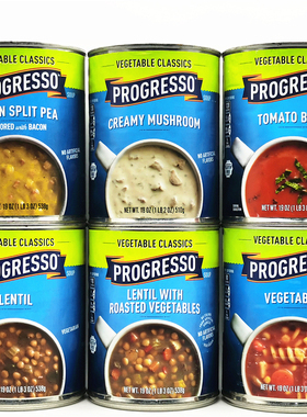 Progresso Soup美国进口番茄罗勒汤蔬菜汤奶油蘑菇汤西餐速食汤