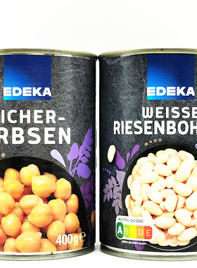 Edeka Kicher Erbsen Chickpeas德国埃德卡鹰嘴豆白芸豆罐头