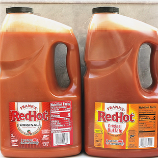 3.78L Franks Red Hot Sauce大桶弗兰克斯红辣椒水牛风味调味酱