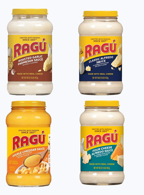 Ragu Pasta Sauce美国原装进口乐鲜双重奶酪芝士意粉酱白汁意面酱