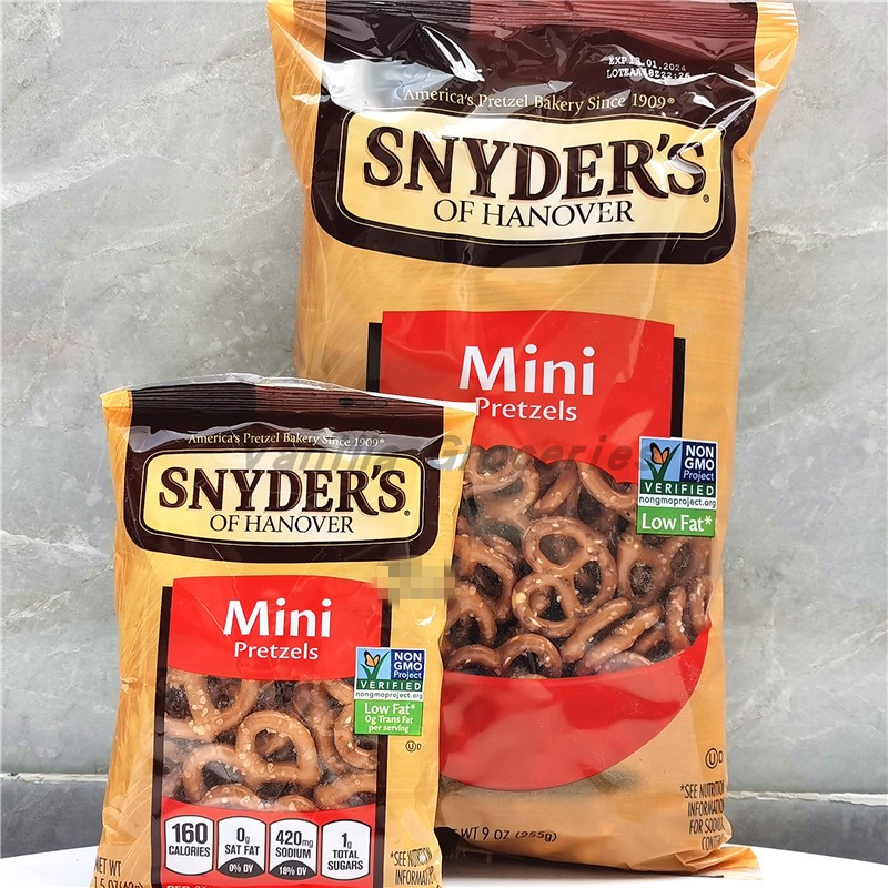 Snyder's Mini Pretzels美国施耐德迷你蝴蝶型面包酥椒盐脆饼干-封面