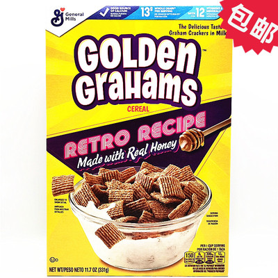 331g通用磨坊将军谷物金色麦片General Mills Golden Grahams Cer