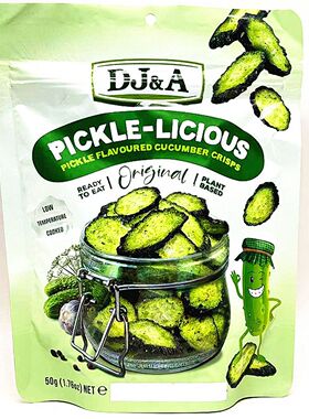 50g澳大利亚酥脆酸黄瓜味黄瓜脆片DJ&A Original Pickle-Licious
