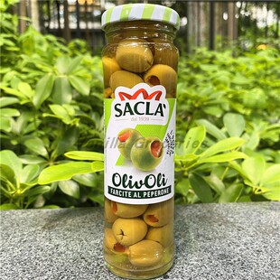Sacla Olivoli Farcite Al Peper西班牙萨克拉辣椒夹心青橄榄140g