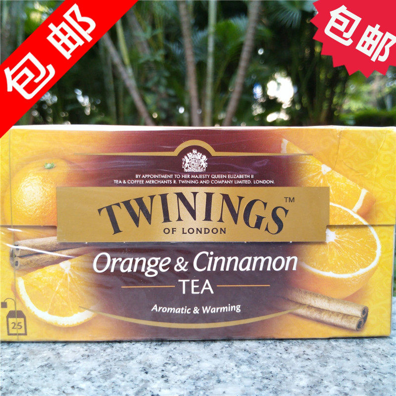 25包50g twinings orange&cinnamon tea波兰川宁柑桔肉桂果香红茶