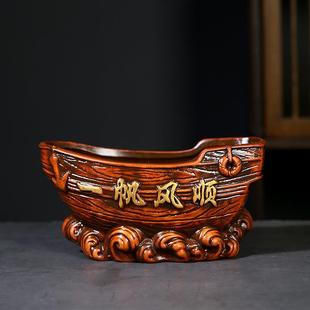 复古花盆陶瓷一帆风顺造型创意绿植花盆财源茂盛发财树多肉花卉盆