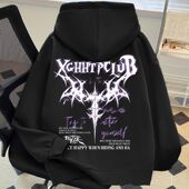 美式 高街纯棉重磅印花连帽潮牌卫衣男女春秋冬嘻哈风宽松情侣外套