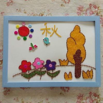 益智儿童手工DIY制作黏贴画幼儿