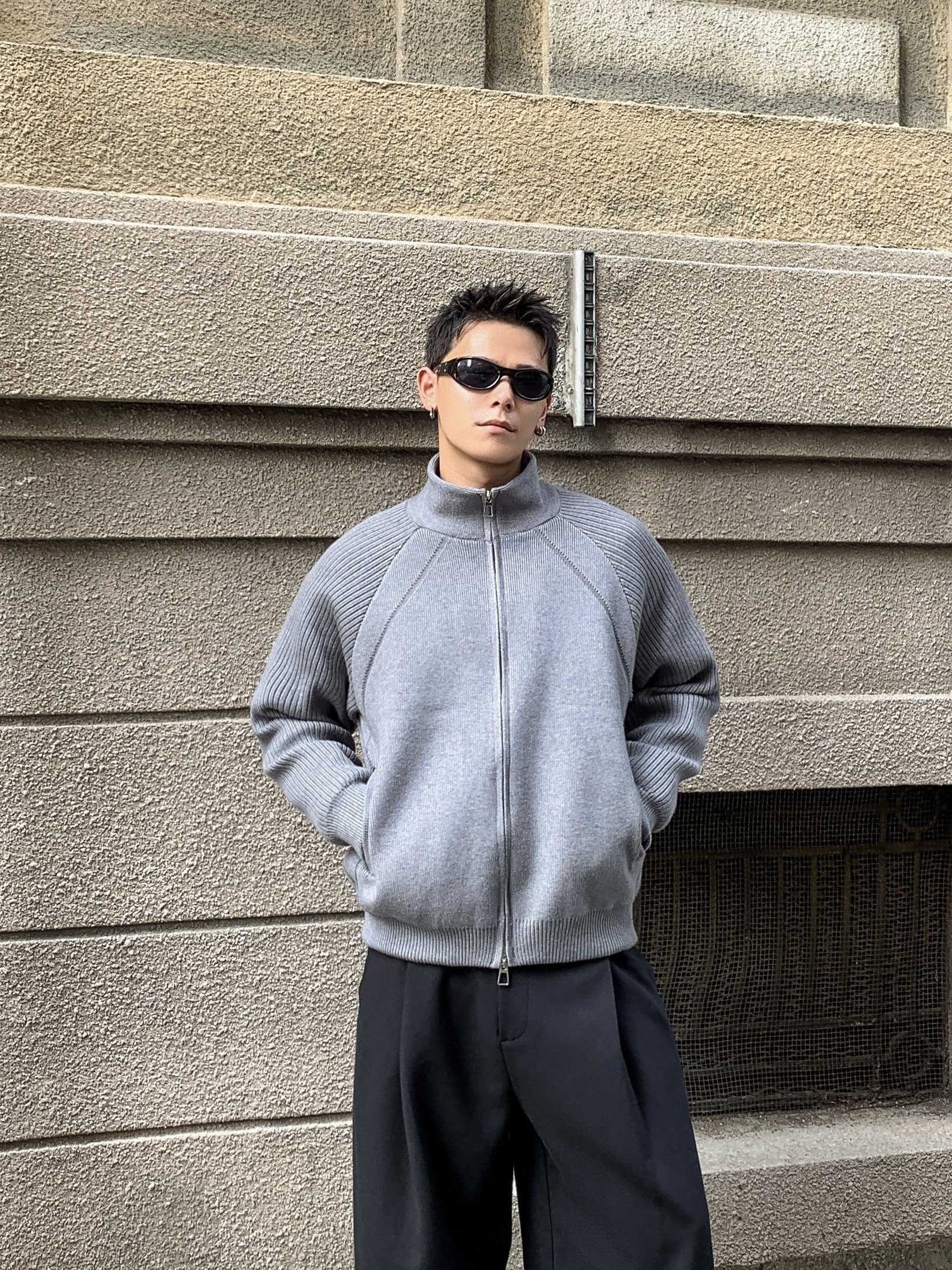 YUAN【毛衣羽绒服】新国标90白鸭绒羽绒服针织羽绒复合一体外套男