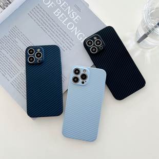 pc case for iphone 13 pro max 12 casing carbon fiber pattern适用苹果14ProMax手机壳简约碳纤纹11pr硬壳